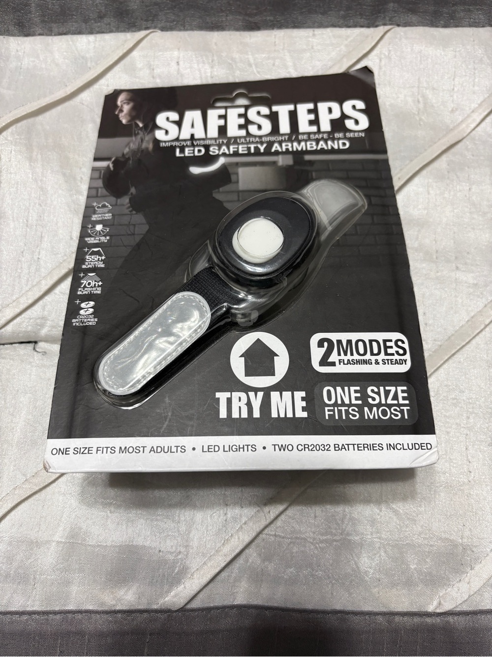 SafeSteps LED Safety Armband - Black